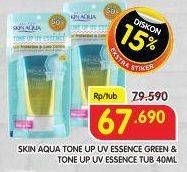 Promo Harga Skin Aqua Tone Up UV Essence Green 40 gr - Superindo