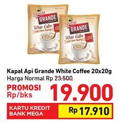 Promo Harga Kapal Api Grande White Coffee per 20 sachet 20 gr - Carrefour