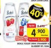 Promo Harga Biokul Minuman Yogurt Strawberry, Blueberry 150 ml - Superindo