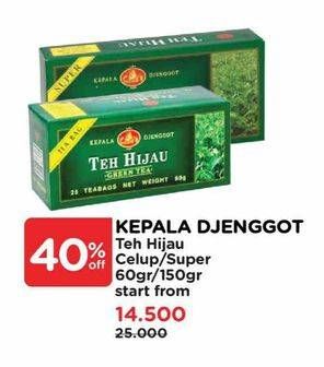 Promo Harga Kepala Djenggot Teh Celup Green Tea Premium 60 gr - Watsons