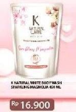 Promo Harga K NATURAL WHITE Body Wash Sparkling Magnolia 450 ml - Alfamart