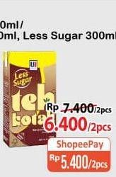 Promo Harga ULTRA Teh Kotak Lemon, Less Sugar, Blackcurrant 300 ml - Alfamart