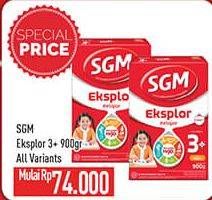 Promo Harga SGM Eksplor 3+ Susu Pertumbuhan All Variants 900 gr - Hypermart