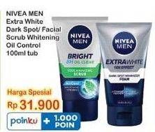 Promo Harga Nivea Men Face Wash/Face Scrub  - Indomaret