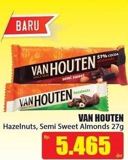 Promo Harga VAN HOUTEN Chocolate Hazelnut, Semi Sweet Almond 27 gr - Hari Hari