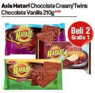 Promo Harga Asia Hatari Chocolate Cream / Twins Chocolate Vanila  - Carrefour