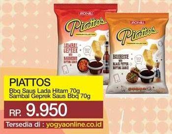 Promo Harga PIATTOS Snack Kentang Barbeque With Black Pepper, Sambal Geprek With Barbeque 70 gr - Yogya