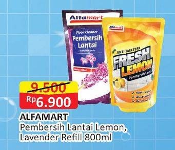 Promo Harga ALFAMART Pembersih Lantai Lemon, Lavender 800 ml - Alfamart