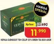 Promo Harga Kepala Djenggot Teh Celup Green Tea 25 pcs - Superindo