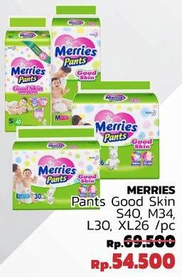 Promo Harga Merries Pants Good Skin L30, M34, S40, XL26 26 pcs - LotteMart