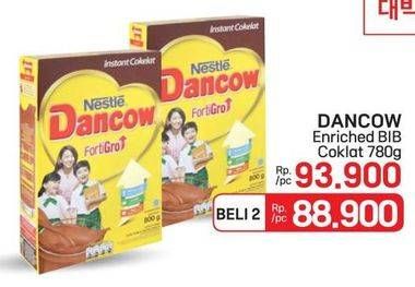 Promo Harga Dancow FortiGro Susu Bubuk Instant Cokelat 800 gr - LotteMart