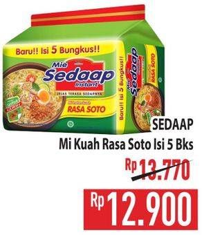 Promo Harga Sedaap Mie Kuah Soto per 5 pcs 75 gr - Hypermart