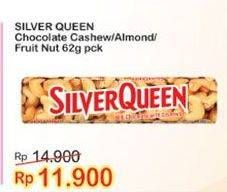 Promo Harga SILVER QUEEN Chocolate Almonds, Cashew, Fruit Nuts 62 gr - Indomaret