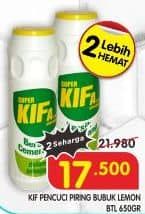Promo Harga Super Kifa Bubuk Pembersih Serbaguna Lemon 650 gr - Superindo