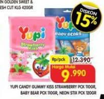 Promo Harga Yupi Candy Strawberry Kiss, Baby Bears, Neon Stix 110 gr - Superindo