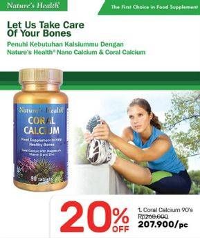 Promo Harga NATURES HEALTH Coral Calcium 90 pcs - Guardian