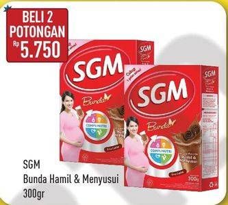 Promo Harga SGM Bunda Susu Ibu Hamil & Menyusui per 2 box 300 gr - Hypermart