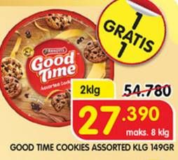 Promo Harga GOOD TIME Chocochips Assorted Cookies Tin 149 gr - Superindo