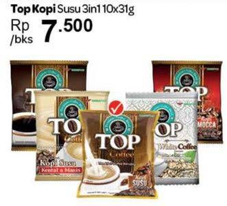 Promo Harga Top Coffee Kopi 10 pcs - Carrefour