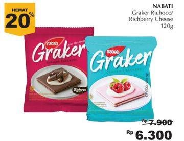 Promo Harga NABATI Graker Graham Crackers Richoco, Richberry Cheese 120 gr - Giant