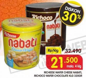 Promo Harga NABATI Wafer Chocolate, Cheese 350 gr - Superindo