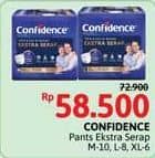 Promo Harga Confidence Adult Pants Slim & Fit Extra Absorb L8, M10, XL6 6 pcs - Alfamidi