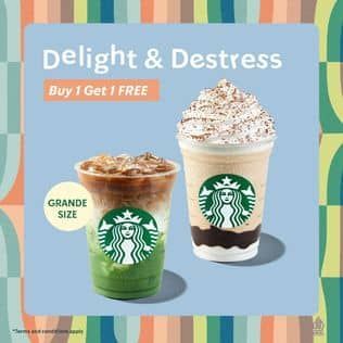 Promo Harga Buy 1 Get 1 Free  - Starbucks