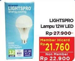 Promo Harga LIGHTSPRO Lampu LED Bulb 12 W  - Hypermart