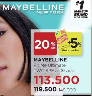 Promo Harga MAYBELLINE Fit Me Ultimate Powder Foundation SPF 44 All Variants  - Watsons