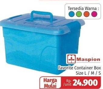 Promo Harga MASPION Favorite Box Container L, M, S  - Lotte Grosir