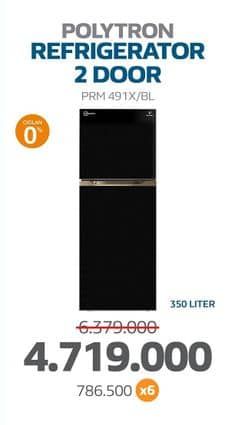 Promo Harga Polytron PRM 491X | Kulkas 2 Pintu 350 L  - Electronic City
