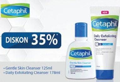 Promo Harga CETAPHIL Gentle Skin Cleanse 125ml/Daily Exfoliating Cleanser 178ml  - Indomaret