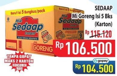 Promo Harga Sedaap Mie Goreng Original per 40 pcs 90 gr - Hypermart