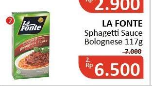 Promo Harga LA FONTE Spaghetti Instant Bolognese Sauce 117 gr - Alfamidi