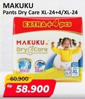 Promo Harga Makuku Dry & Care Celana XL24+4, XL24 24 pcs - Alfamart