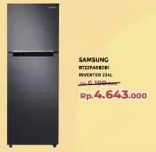 Promo Harga Samsung RT22FARBDB1/SE Kulkas 2 Pintu dengan Digital Inverter 234L   - Yogya
