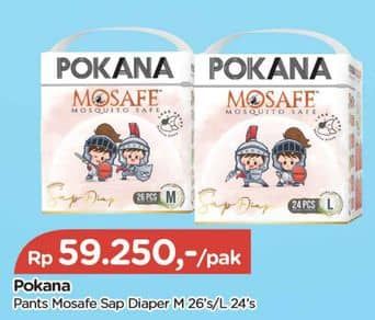 Promo Harga Pokana Mosafe Sap Diapers M26, L24 24 pcs - TIP TOP