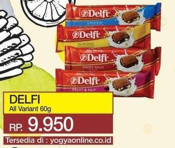 Promo Harga DELFI TOP Chocolate All Variants 60 gr - Yogya