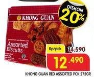 Promo Harga KHONG GUAN Assorted Biscuit Red 275 gr - Superindo
