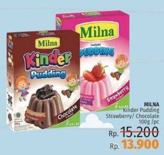 Promo Harga MILNA Toddler Pudding Strawberry, Coklat 100 gr - LotteMart