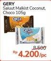 Promo Harga GERY Malkist Coconut, Chocolate 105 gr - Alfamidi