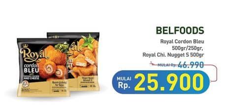 Promo Harga Belfoods Royal Nugget Cordon Bleu, Chicken Nugget S 250 gr - Hypermart