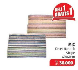 Promo Harga MIC Keset Handuk Stripe 40 X 60  - Lotte Grosir