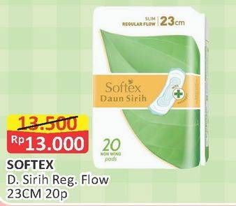 Promo Harga Softex Daun Sirih NonWing 23cm 20 pcs - Alfamart