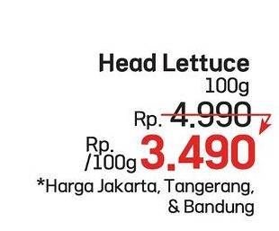 Promo Harga Lettuce Sayur Head per 100 gr - LotteMart