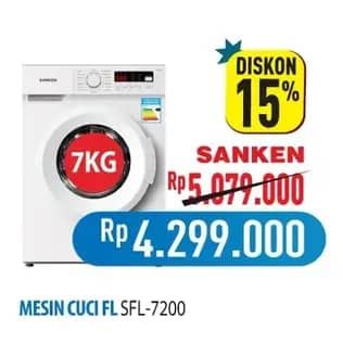 Promo Harga Sanken SFL-7200 | Front Load  - Hypermart
