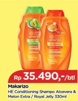 Promo Harga Makarizo Shampoo Aloe Melon, Royal Jelly 330 ml - TIP TOP