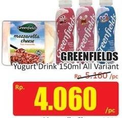 Promo Harga GREENFIELDS Yogurt Drink All Variants 150 ml - Hari Hari