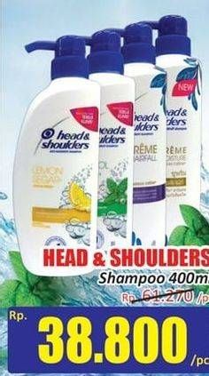 Promo Harga HEAD & SHOULDERS Shampoo 400 ml - Hari Hari