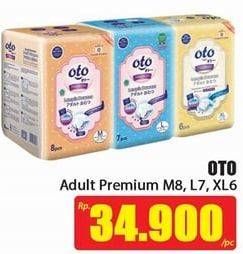 Promo Harga OTO Adult Diapers Premium M8, XL6, L7 6 pcs - Hari Hari